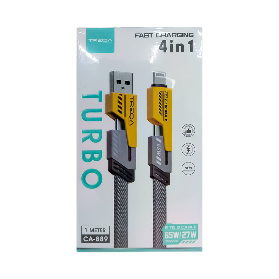 CABLE DE CARGA TURBO 4 EN 1 CA-889 1M