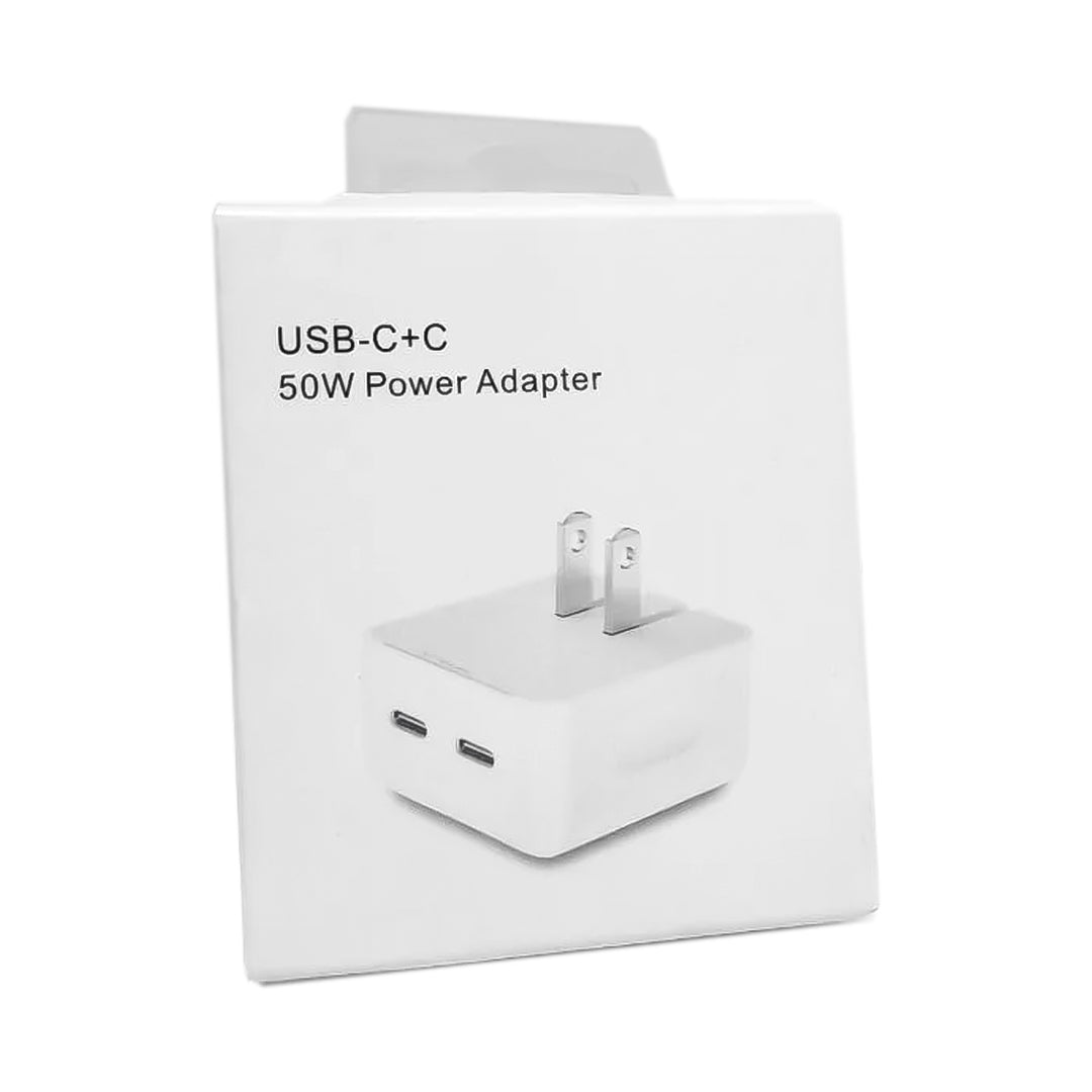 CUBO CARGADOR IPHONE 50W DOBLE C-C