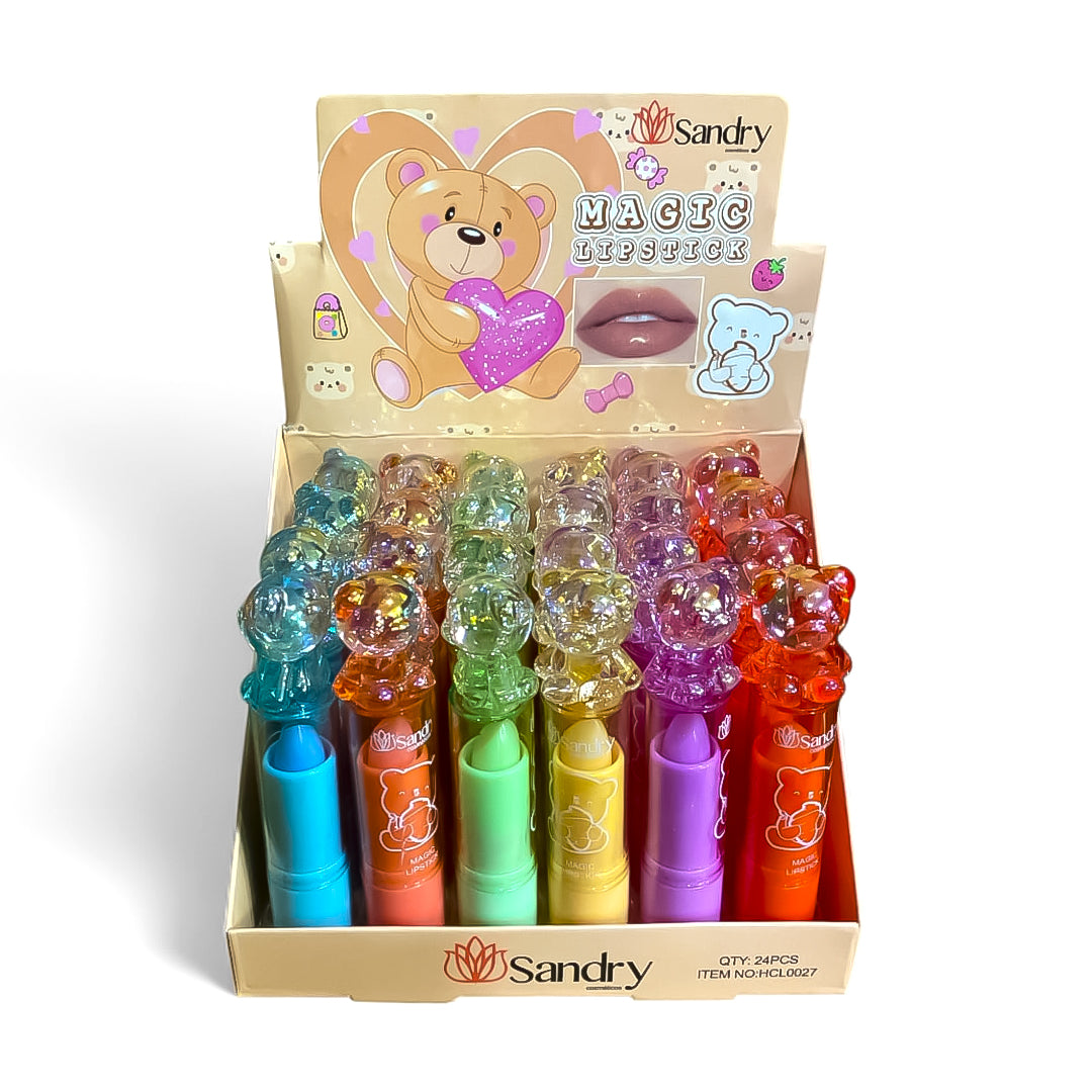 LABIAL MÁGICO SANDRY OSITO DE CRISTAL COLORES SURTIDOS