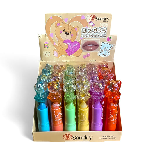LABIAL MÁGICO SANDRY OSITO DE CRISTAL COLORES SURTIDOS