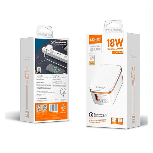 CARGADOR TIPO USB Y CABLE V8 18W