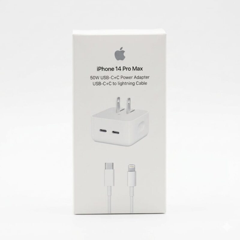 CARGADOR DOBLE TIPO C CON CABLE LIGHTNING