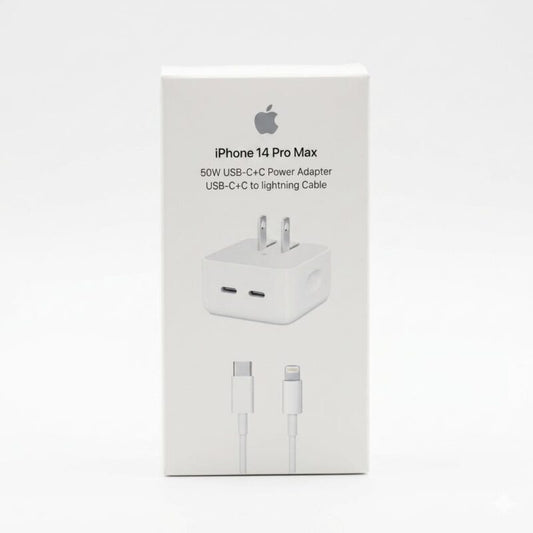 CARGADOR DOBLE TIPO C CON CABLE LIGHTNING