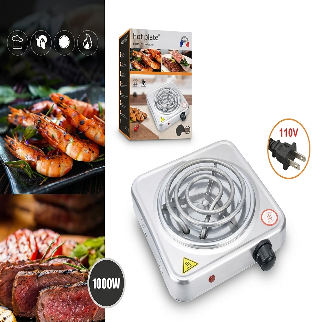 COCINA ELÉCTRICA PORTÁTIL DE UNA HORNILLA